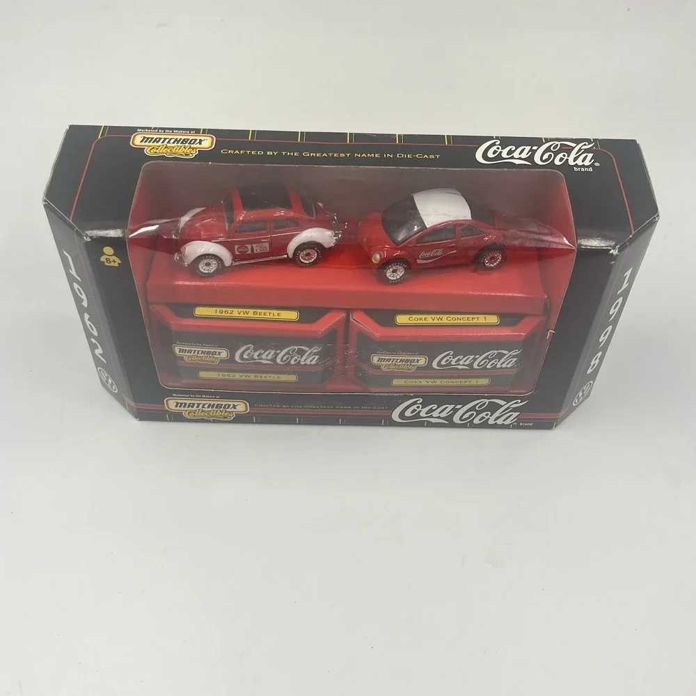 Matchbox 1:64 scale Coca-Cola series 1962 VW Beetle &‎ 1998 VW Concept 1
